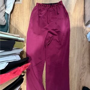 Savage fenty Burgundy Lounge Pants